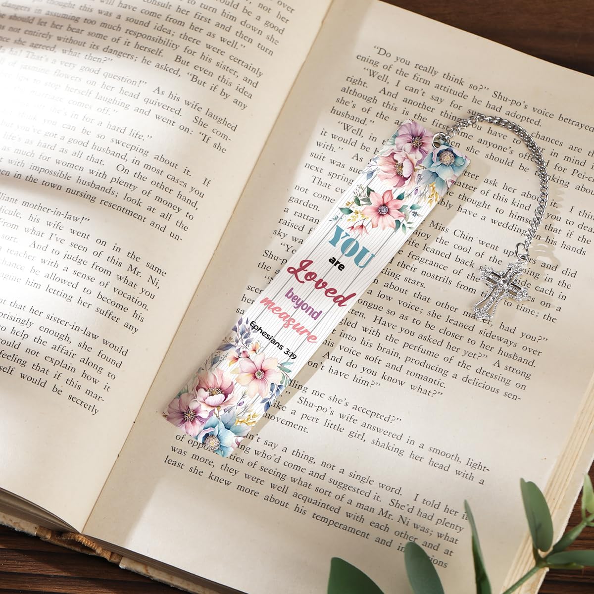 You Are Loved Beyond Measure" Metal Bible Verse Bookmark – Christian Gift for Women with Cross Charm & Gift Box