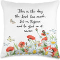 Floral Poppy Throw Pillow