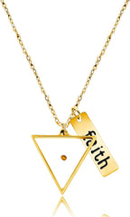 Stainless Steel Faith as Small as a Mustard Seed Charm Pendant Necklace Jewelry for Women