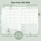 2026 Christian Planner for Women and Men, 12-Month Hardcover Bible Journal and Prayer Organizer, Faith Goal and Habit Tracker, 5.7 x 8.3 in