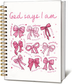 Bible Journal for Women, Christian Prayer Journal Notebook, Gift for Teen Girls, Bible Study Supplies, Coquette Preppy Pink Aesthetic