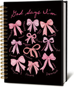 Bible Journal for Women, Christian Prayer Journal Notebook, Gift for Teen Girls, Bible Study Supplies, Coquette Preppy Pink Aesthetic