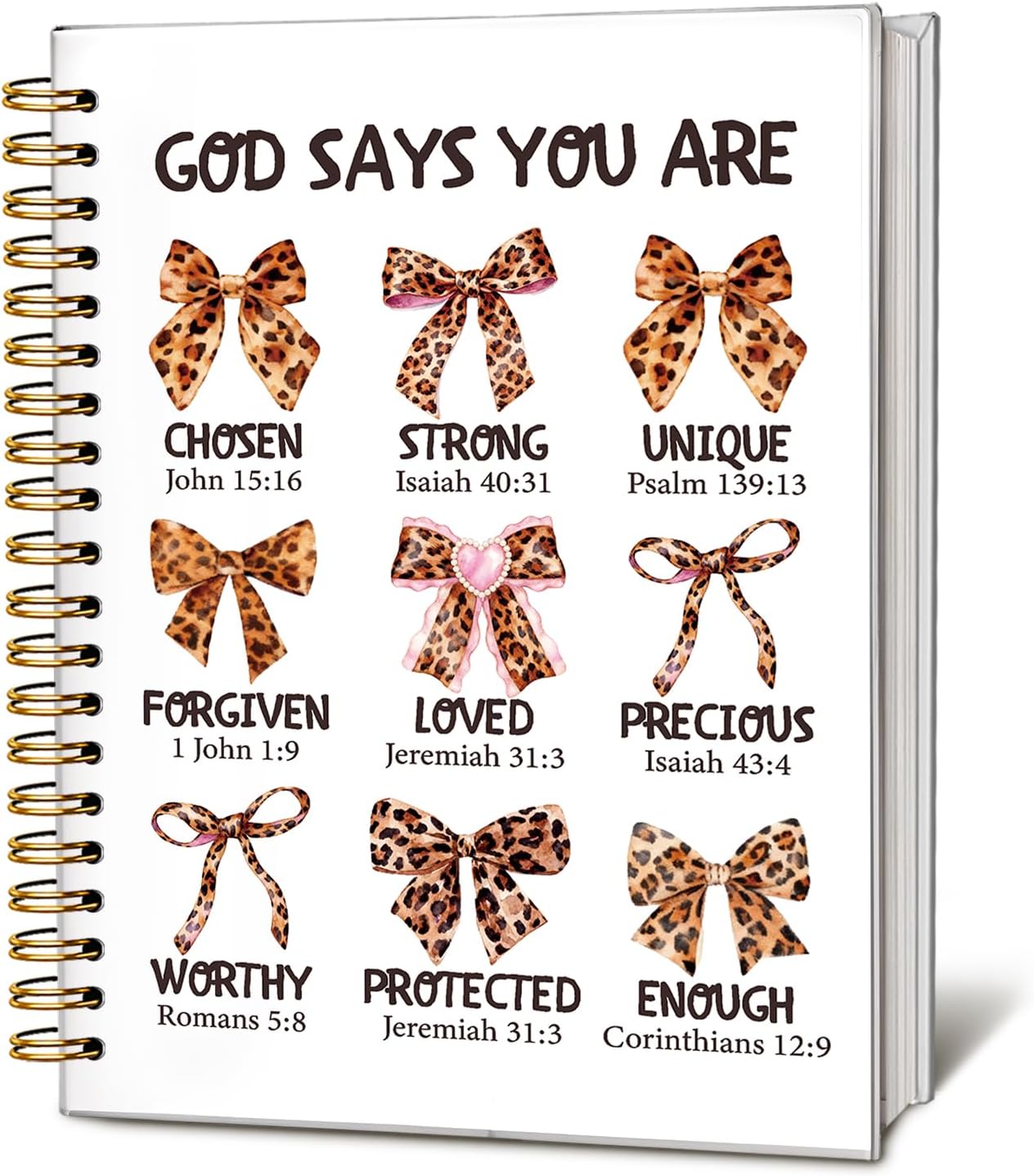 Bible Journal for Women, Christian Prayer Journal Notebook, Gift for Teen Girls, Bible Study Supplies, Coquette Preppy Pink Aesthetic