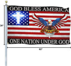 One Nation Under God - Patriotic Christian Flag (3x5 ft)