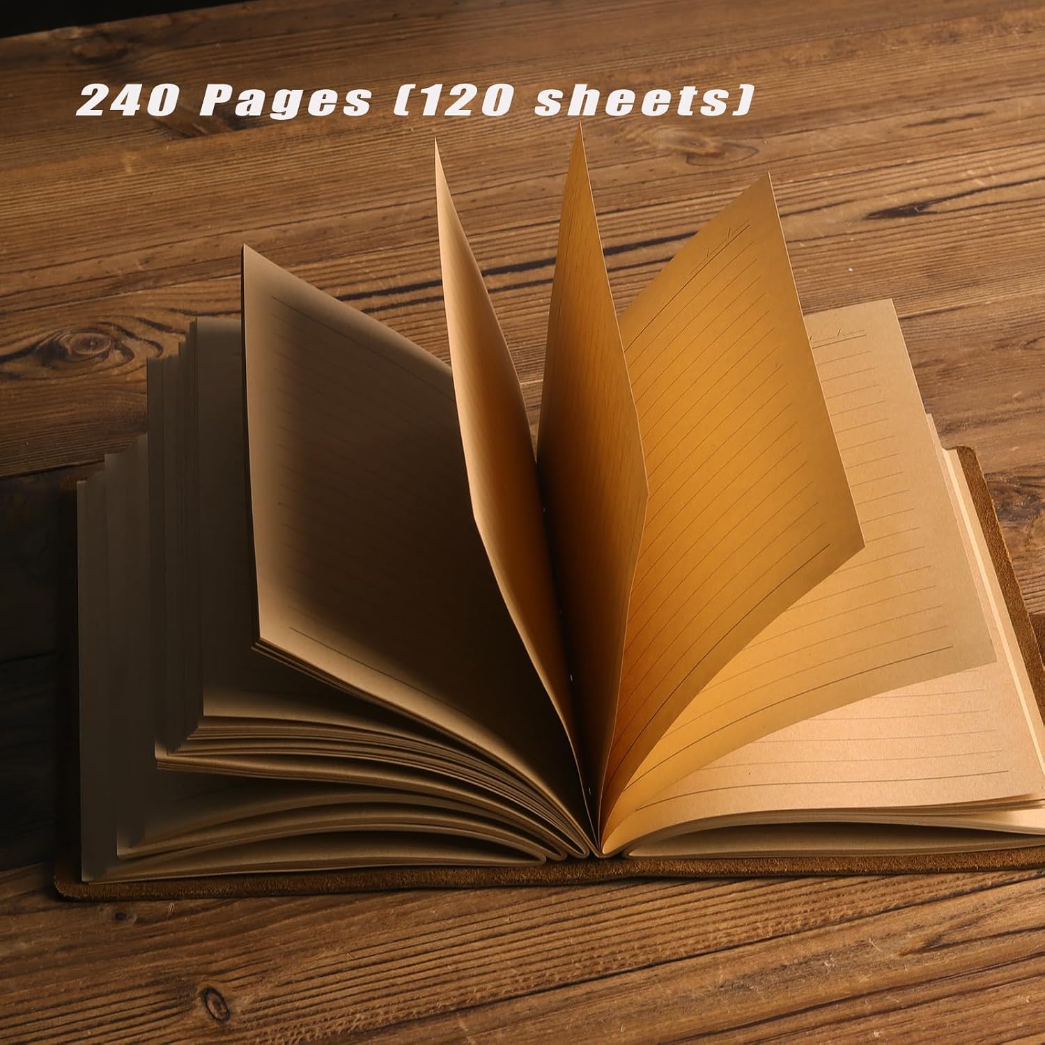 Men's Leather Prayer Journal | Handmade Crazy Horse Leather Bible Journal & Daily Devotional Notebook