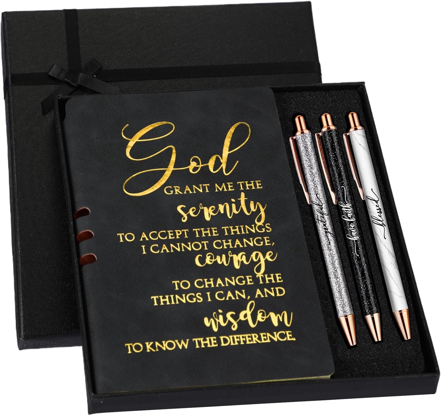 Christian Gifts for Women, Prayer Journal and Pen Gift Set with Gift Box, Scripture Notebook, Faith Gift for Graduation, Church, Sunday School