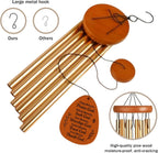 Christian Cross Wind Chimes for Outside 28" – Bible Verse Garden Decor, Faith Gift for Mom & Grandma (Gift-Boxed)