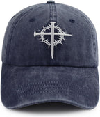 Cross Nail Embroidered Hat - Christian Faith Baseball Cap for Men and Women