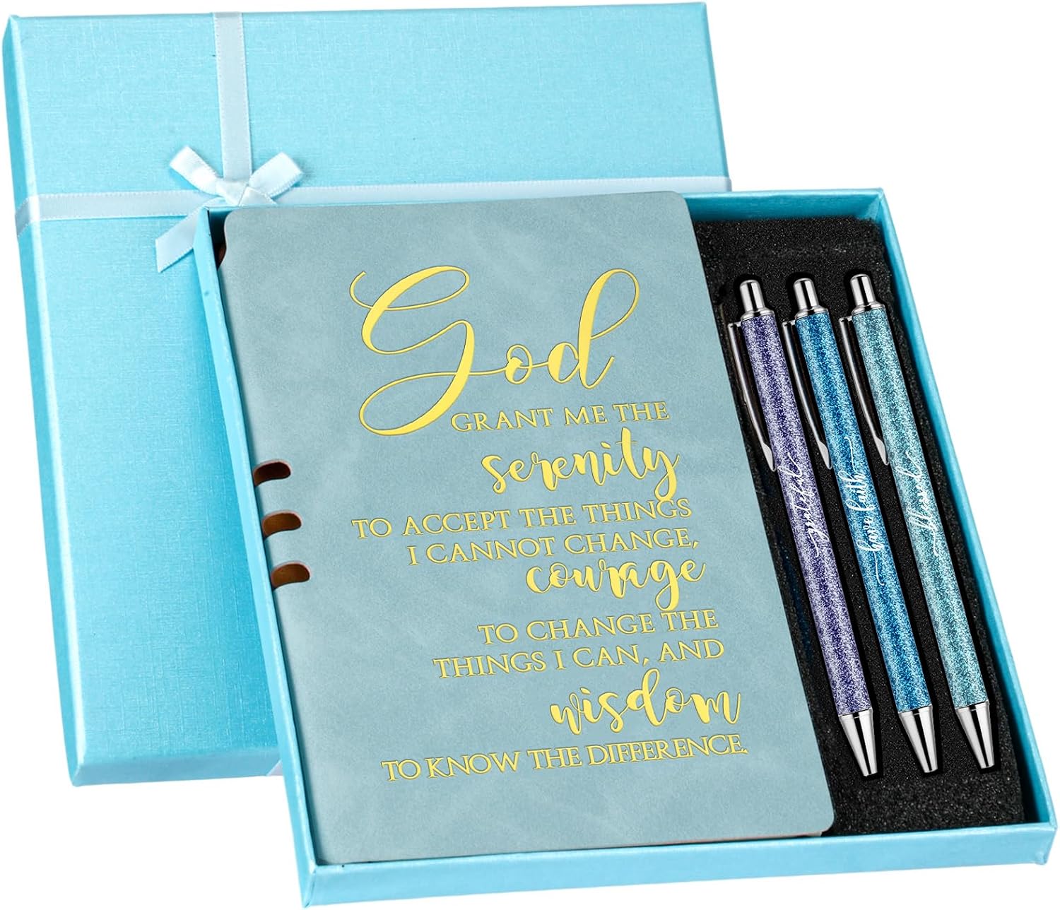Christian Gifts for Women, Prayer Journal and Pen Gift Set with Gift Box, Scripture Notebook, Faith Gift for Graduation, Church, Sunday School
