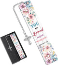 You Are Loved Beyond Measure" Metal Bible Verse Bookmark – Christian Gift for Women with Cross Charm & Gift Box