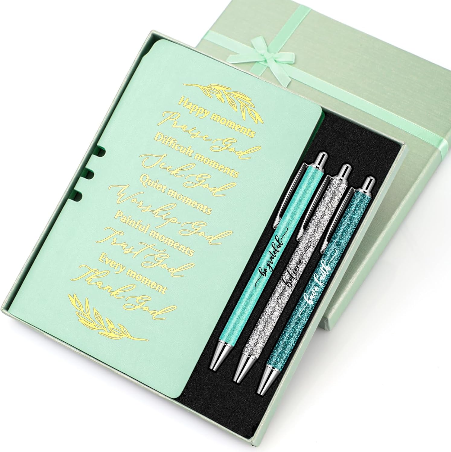 Christian Gifts for Women, Prayer Journal and Pen Gift Set with Gift Box, Scripture Notebook, Faith Gift for Graduation, Church, Sunday School