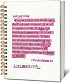 Bible Journal for Women, Christian Prayer Journal Notebook, Gift for Teen Girls, Bible Study Supplies, Coquette Preppy Pink Aesthetic