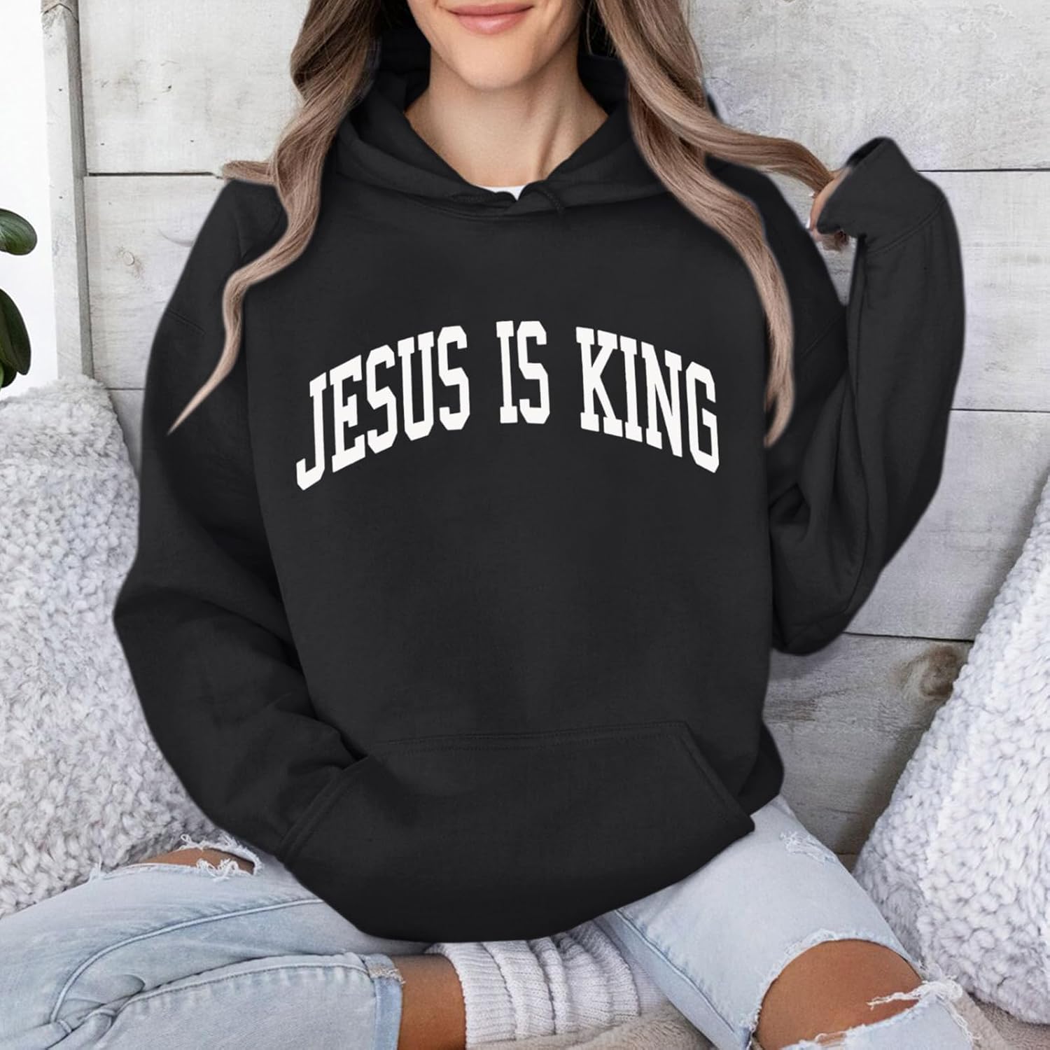Jesus Loves You Hoodie | Women's Faith Pullover, Jesus Is King Sweatshirt