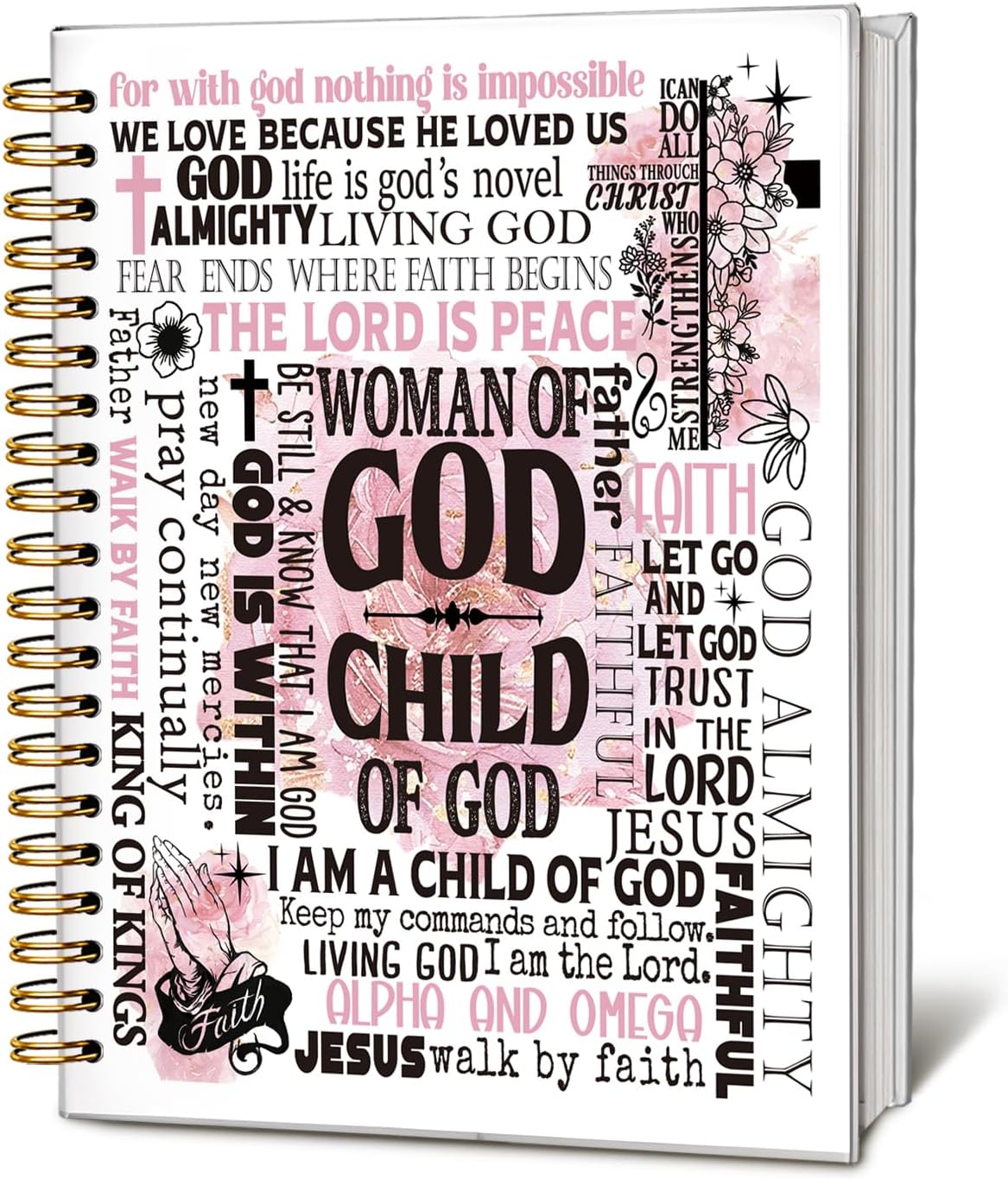 Bible Journal for Women, Christian Prayer Journal Notebook, Gift for Teen Girls, Bible Study Supplies, Coquette Preppy Pink Aesthetic