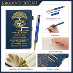 Be Still & Know" Christian Gift Set for Men – Leather Bible Journal, Cork Ceramic Mug & Pen