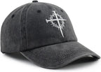 Cross Nail Embroidered Hat - Christian Faith Baseball Cap for Men and Women