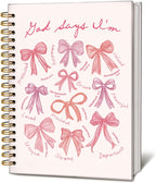 Bible Journal for Women, Christian Prayer Journal Notebook, Gift for Teen Girls, Bible Study Supplies, Coquette Preppy Pink Aesthetic