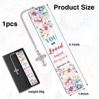 You Are Loved Beyond Measure" Metal Bible Verse Bookmark – Christian Gift for Women with Cross Charm & Gift Box