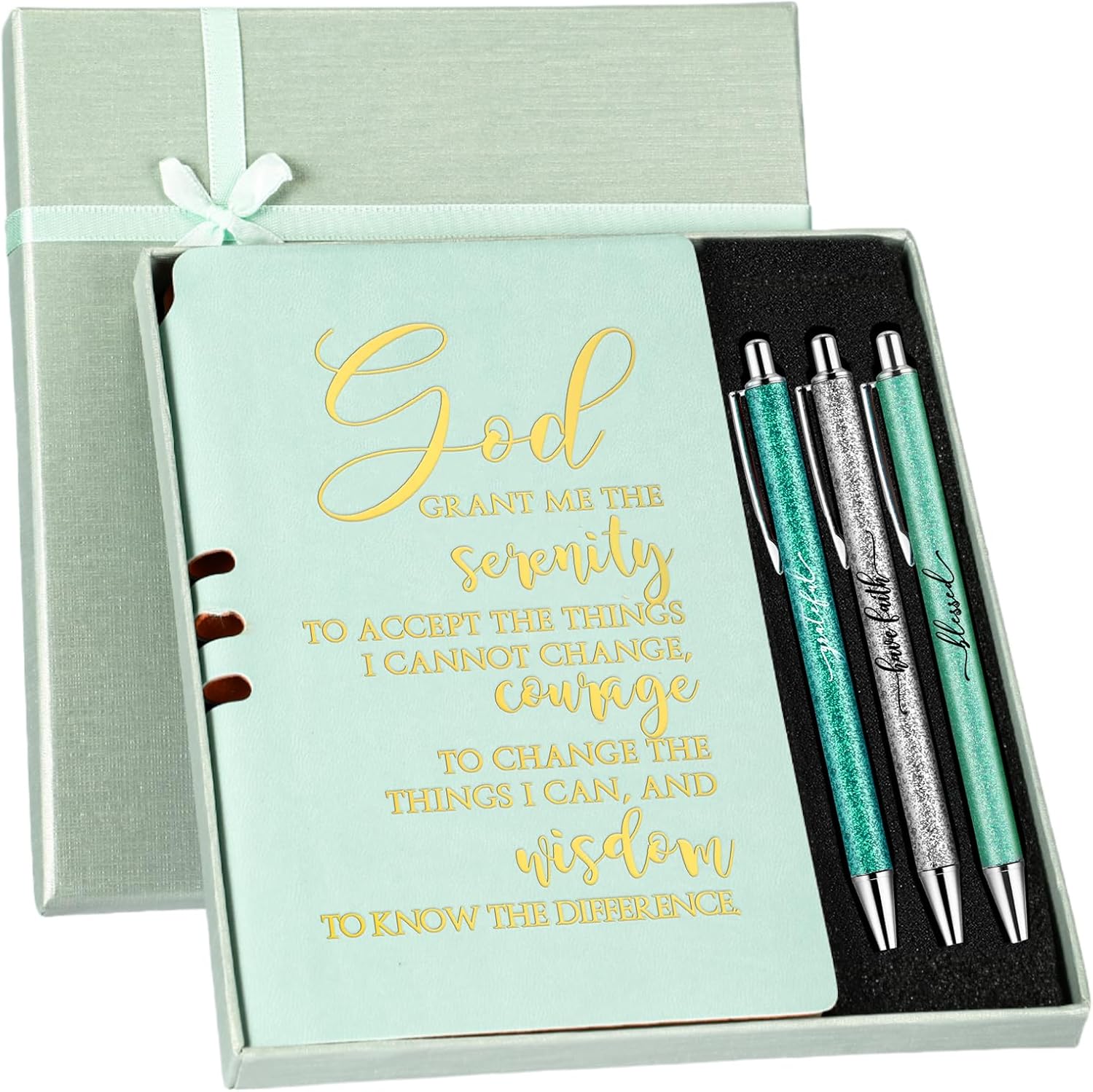 Christian Gifts for Women, Prayer Journal and Pen Gift Set with Gift Box, Scripture Notebook, Faith Gift for Graduation, Church, Sunday School
