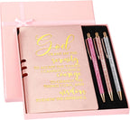 Christian Gifts for Women, Prayer Journal and Pen Gift Set with Gift Box, Scripture Notebook, Faith Gift for Graduation, Church, Sunday School