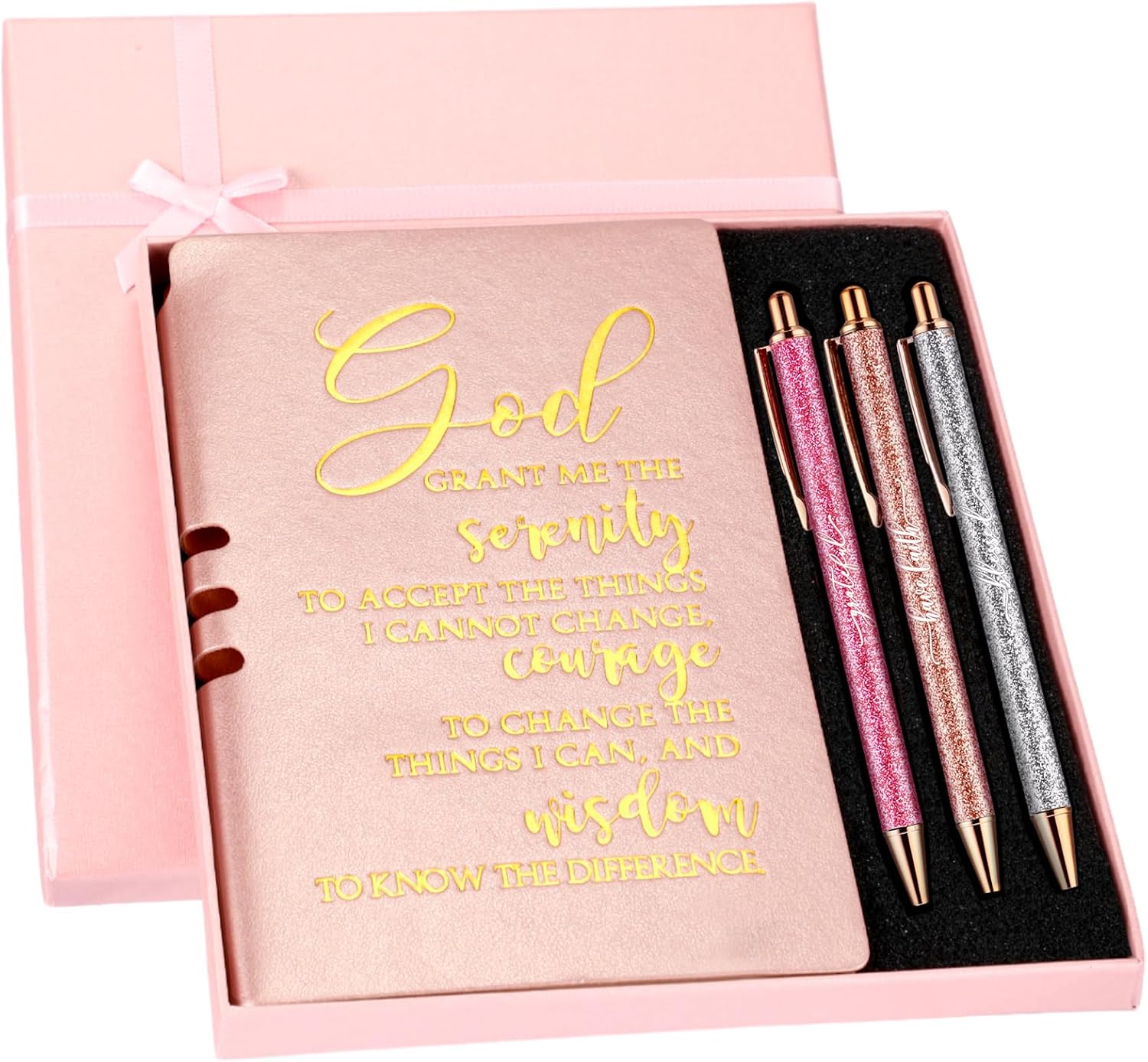 Christian Gifts for Women, Prayer Journal and Pen Gift Set with Gift Box, Scripture Notebook, Faith Gift for Graduation, Church, Sunday School