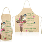Christian Sunflower Apron for Women – "You Are" Bible Verse Apron with 2 Pockets, Faith Gift for Her