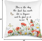 Floral Poppy Throw Pillow
