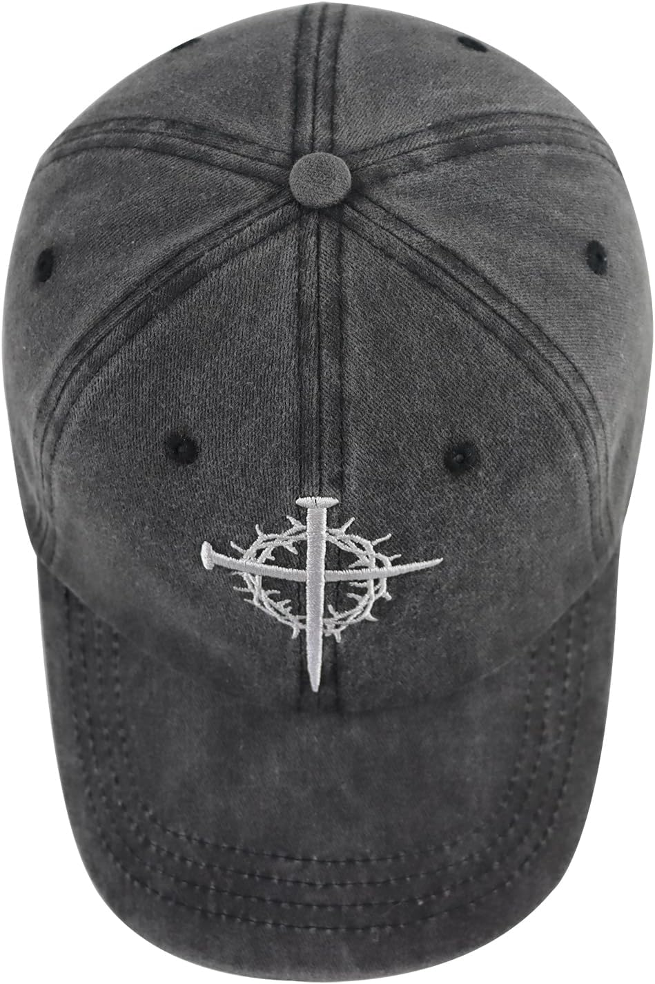 Cross Nail Embroidered Hat - Christian Faith Baseball Cap for Men and Women