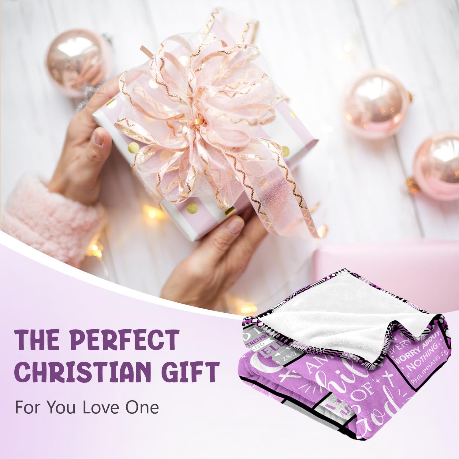 I Am a Child of God" Blanket 50"×60" – Baptism & Confirmation Gift for Teen Girls, Christian Throw
