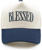 Blessed Embroidered Trucker Hat - Vintage Christian Cap for Men and Women