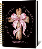 Bible Journal for Women, Christian Prayer Journal Notebook, Gift for Teen Girls, Bible Study Supplies, Coquette Preppy Pink Aesthetic