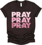 | Christian Shirts for Women | Pray on It Tee | Faith Shirts for Girl | Christian T-Shirts for Her