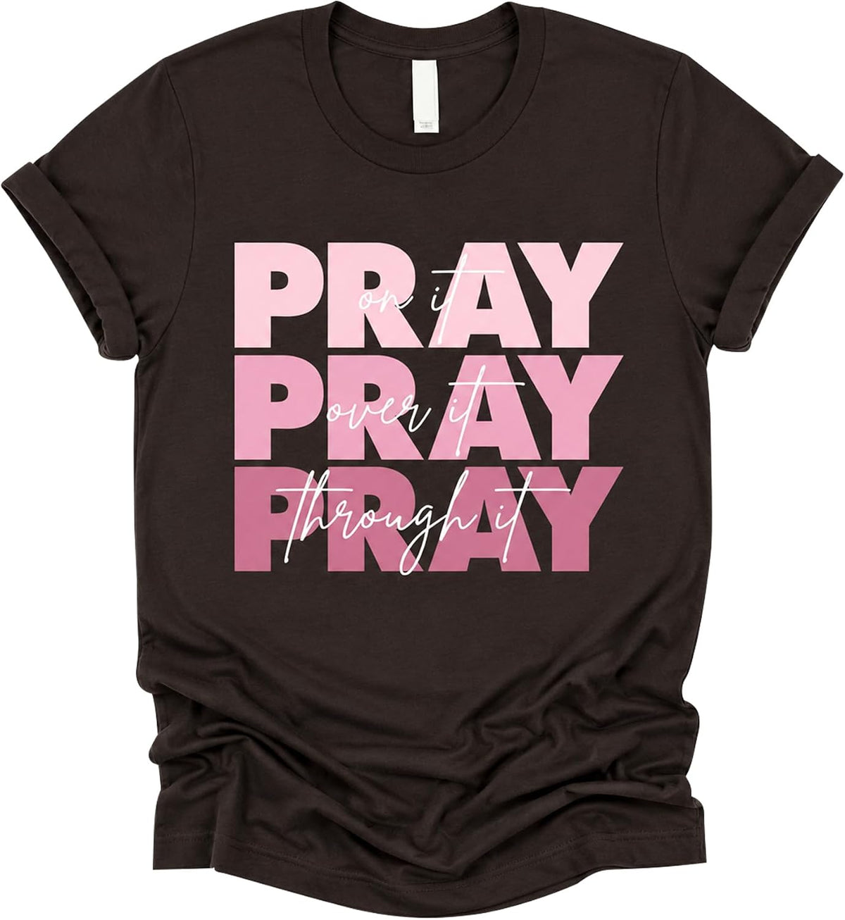 | Christian Shirts for Women | Pray on It Tee | Faith Shirts for Girl | Christian T-Shirts for Her