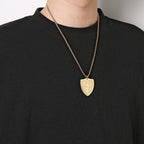 Armor of God Cross Necklace for Men, Stainless Steel Ephesians 6:16-17 Pendant, Christian Gift