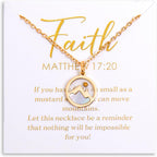 Mustard Seed "Move Mountains" Necklace for Women – Matthew 17:20 Faith Jewelry (Gift-Carded)