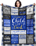 I Am a Child of God" Blanket 50"×60" – Baptism & Confirmation Gift for Teen Girls, Christian Throw