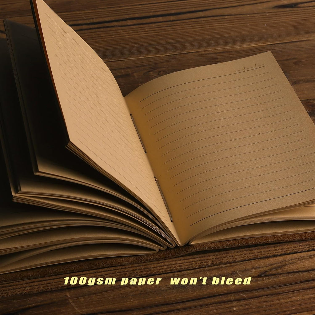 Men's Leather Prayer Journal | Handmade Crazy Horse Leather Bible Journal & Daily Devotional Notebook