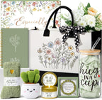 Christian Gift Basket for Women – Canvas Tote, Glass Cup, Candle, Socks & More Faith Gift Set for Her