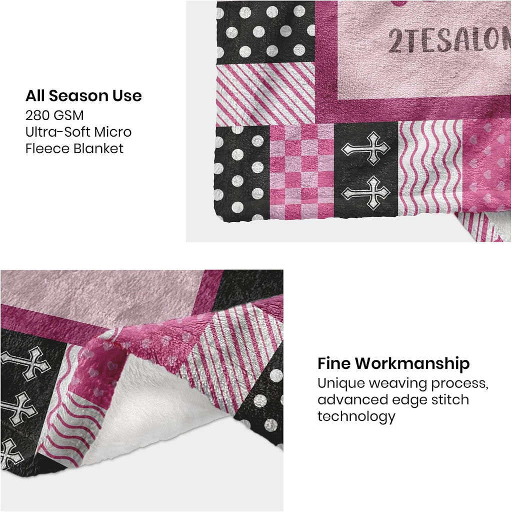 Spanish Christian Throw Blanket for Women 50"×60" – Regalo Cristiano "Todo lo Puedo en Cristo" for Mom & Her