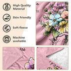 God Says You Are" Christian Blanket for Women – Floral Bible Verse Throw 60"×50", Faith Gift for Her