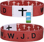 Daily Bible Verse WWJD Bracelet, Christian Faith Wristband for Women and Men, Jesus Gift Bracelet