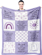 Man of God" Blanket 60"×50" – Christian Bible Verse Throw, Faith Gift for Men, Dad, Husband & Him