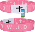 Daily Bible Verse WWJD Bracelet, Christian Faith Wristband for Women and Men, Jesus Gift Bracelet