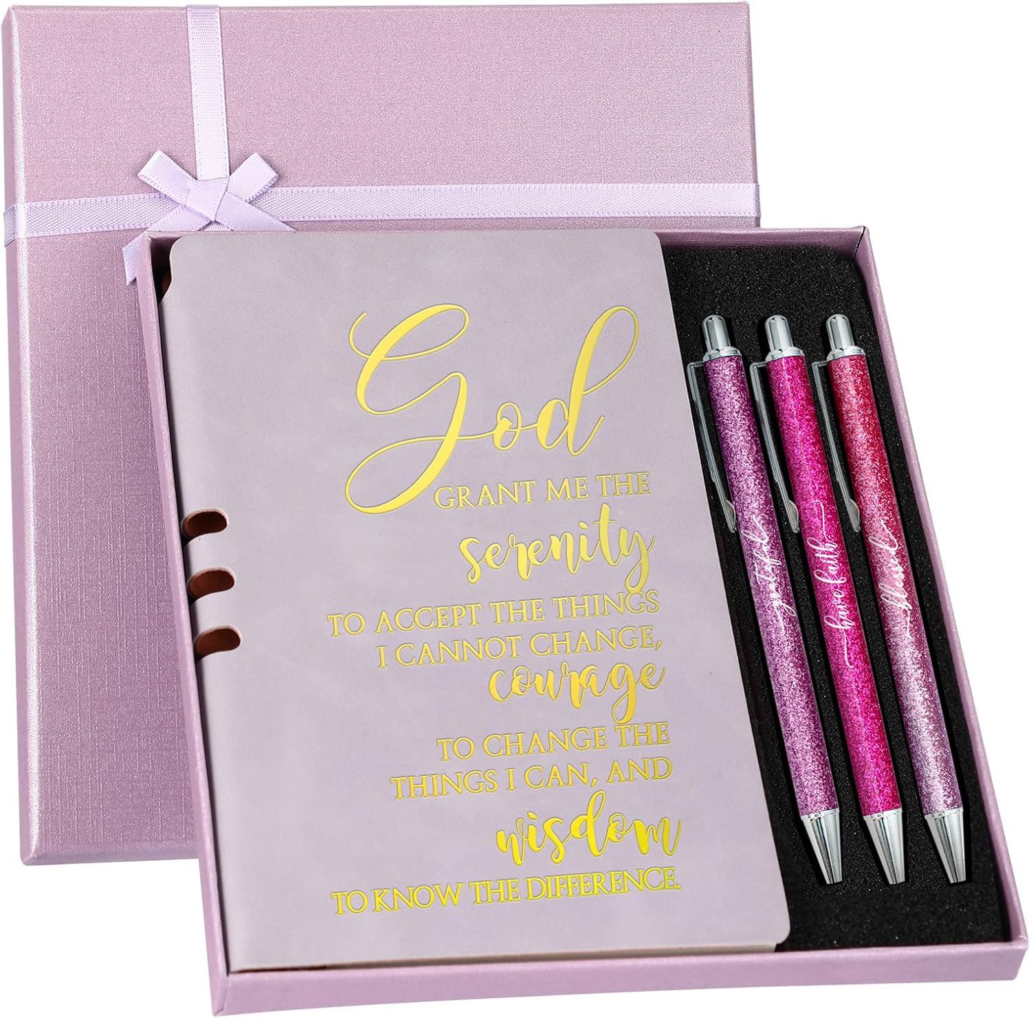 Christian Gifts for Women, Prayer Journal and Pen Gift Set with Gift Box, Scripture Notebook, Faith Gift for Graduation, Church, Sunday School