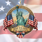 Faith & Freedom Cross Ornament – Patriotic Eagle American Flag Suncatcher, USA 250th Anniversary Keepsake (2026)