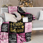 Spanish Christian Throw Blanket for Women 50"×60" – Regalo Cristiano "Todo lo Puedo en Cristo" for Mom & Her