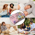 God Says You Are" Christian Blanket for Women – Floral Bible Verse Throw 60"×50", Faith Gift for Her