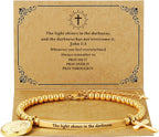 God Is Within Her" Christian Bracelet for Women – Bible Verse Cross & Butterfly Charm, Stainless Steel Faith Gift