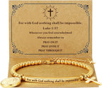 God Is Within Her" Christian Bracelet for Women – Bible Verse Cross & Butterfly Charm, Stainless Steel Faith Gift