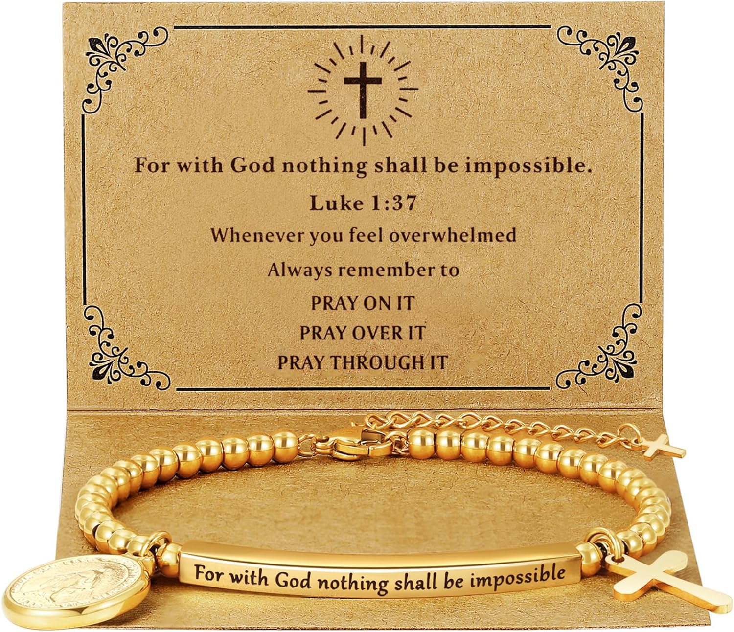 God Is Within Her" Christian Bracelet for Women – Bible Verse Cross & Butterfly Charm, Stainless Steel Faith Gift